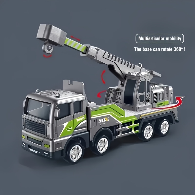 Heavy Duty Crane Trailer Rescue Vehicle Toy